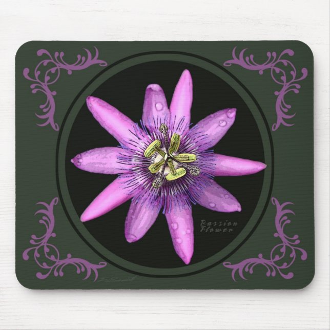 Passion Flower  Mousepad (Front)