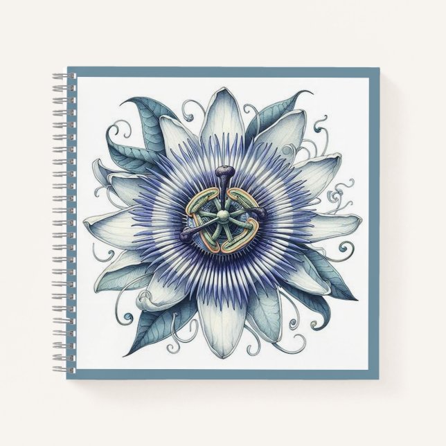 Passion Flower Spiral Notebook (Front)