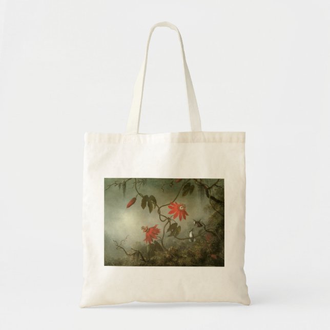 Passion Flowers and Hummingbirds by Martin J Heade Tote Bag (Front)