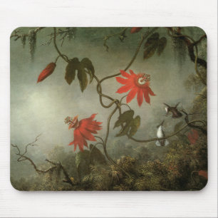 Passion Flowers and Hummingbirds Mouse Pad