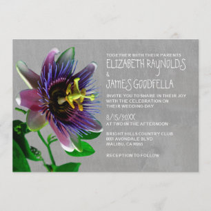 Passion Flowers Wedding Invitations