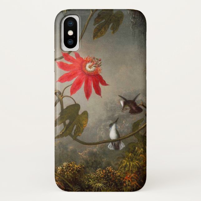 Passion Flowers with Hummingbirds Heade Case-Mate iPhone Case (Back)
