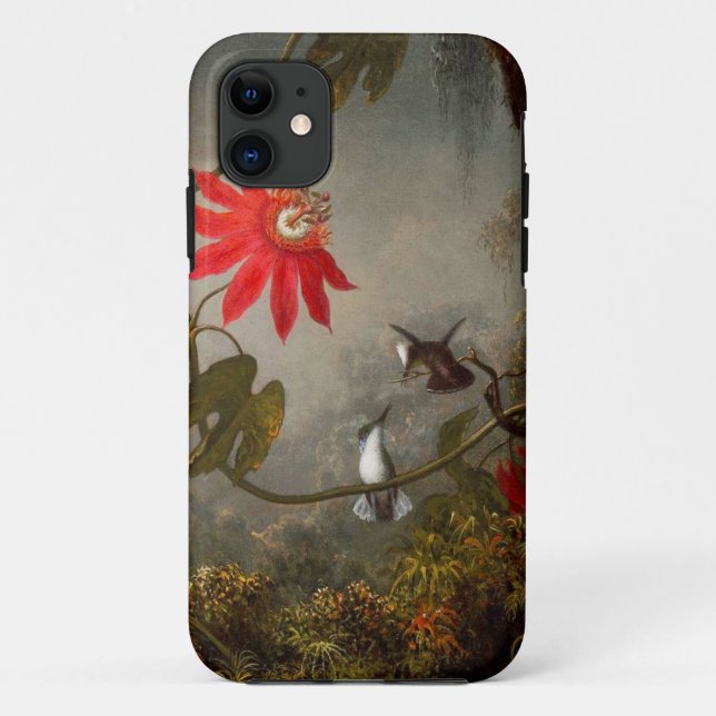 Passion Flowers with Hummingbirds Heade Case-Mate iPhone Case (Back)