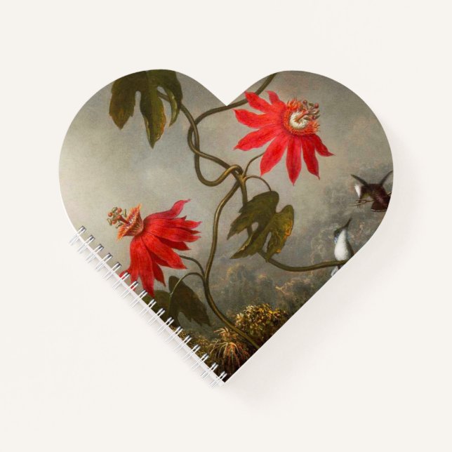 Passion Flowers with Hummingbirds Heade Notebook (Front)