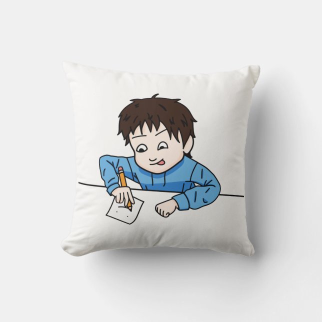Passion For Sketching Throw Pillow (Front)