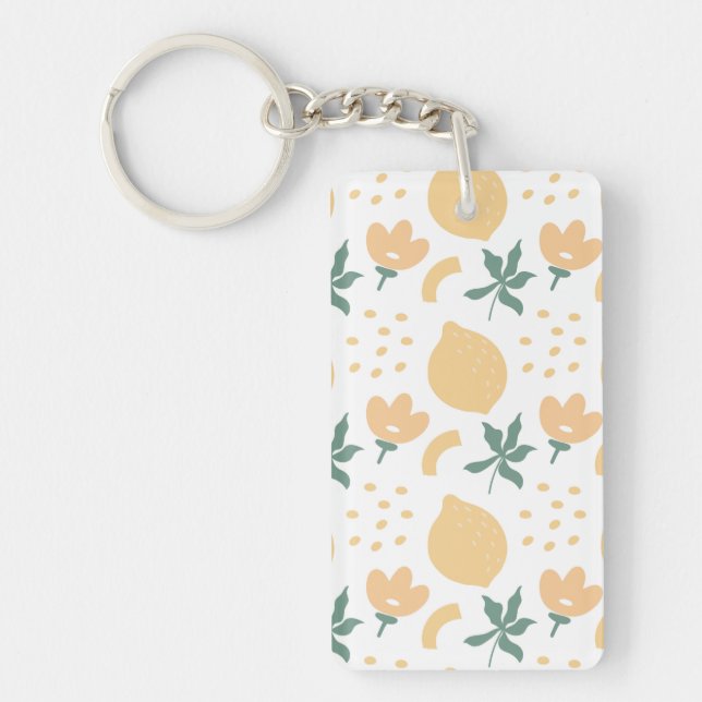 Passion Fruit Flower Keychain (Front)