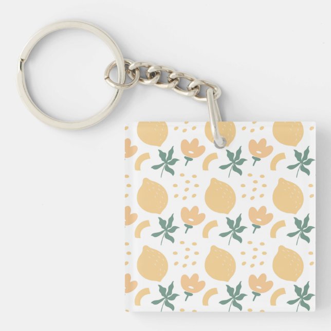 Passion Fruit Flower Keychain (Front)