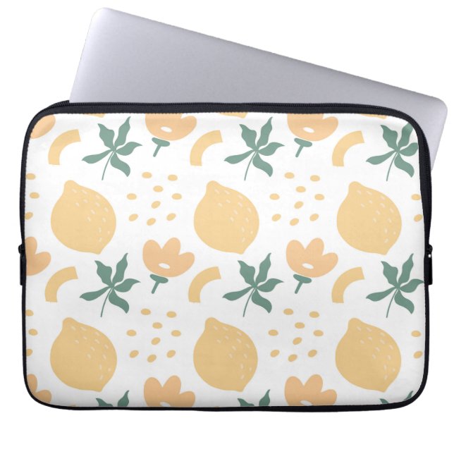Passion Fruit Flower Laptop Sleeve (Front)