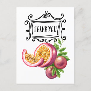 Passion Fruit Thank you Postcard