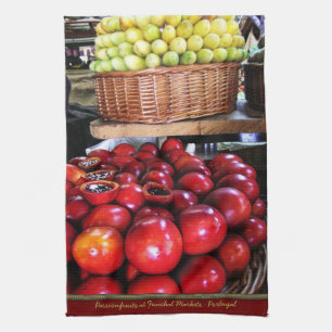 Passion Fruits @ Funchal Markets, Madeira Portugal Kitchen Towel