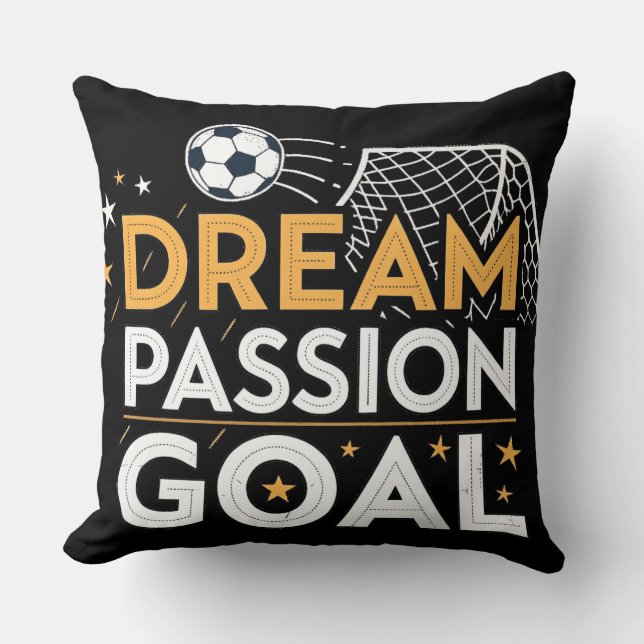 Passion Goal Motivational Throw Pillow (Front)