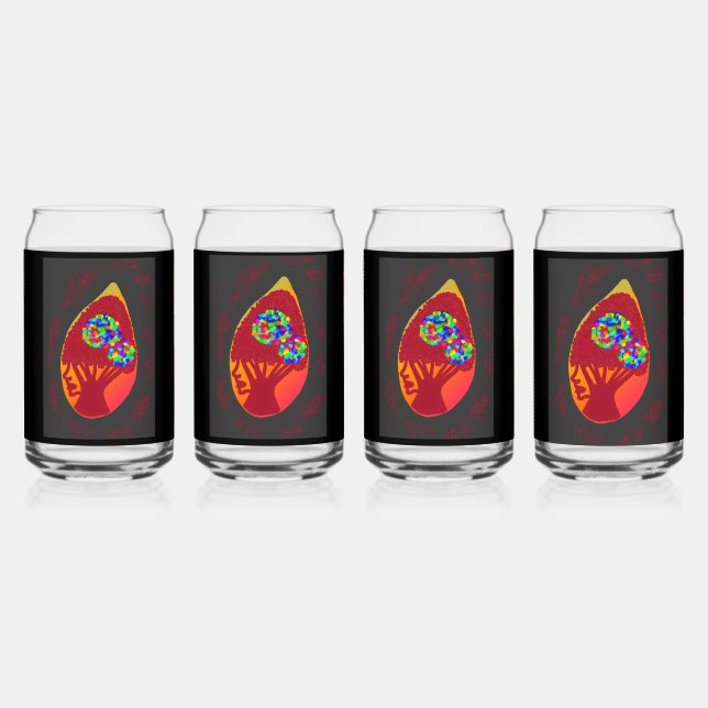 Passion in a Teardrop Can Glass (Front)