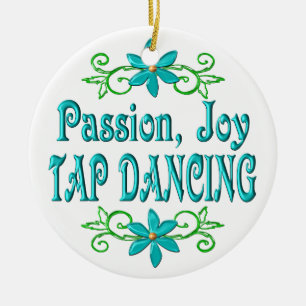 Passion Joy Tap Dancing Ceramic Ornament