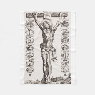 Passion of Jesus crucifixion of Christ Fleece Blanket