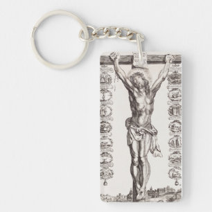 Passion of Jesus crucifixion of Christ Keychain