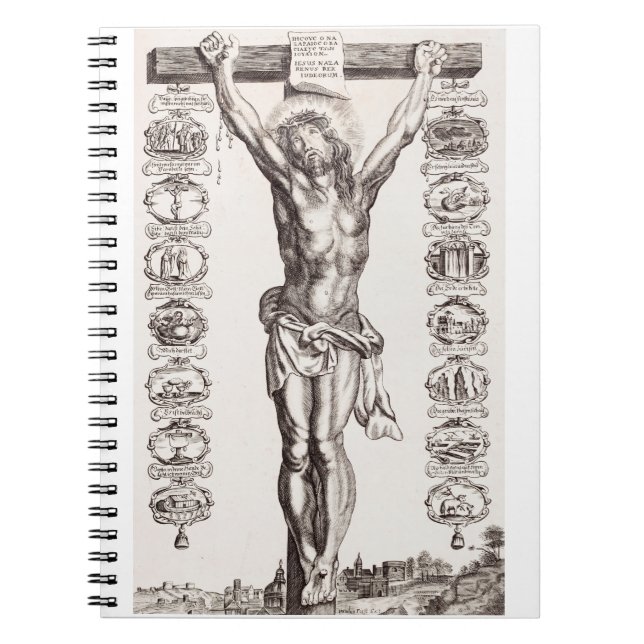 Passion of Jesus crucifixion of Christ Notebook (Front)