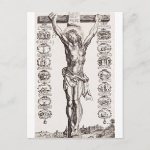 Passion of Jesus crucifixion of Christ Postcard