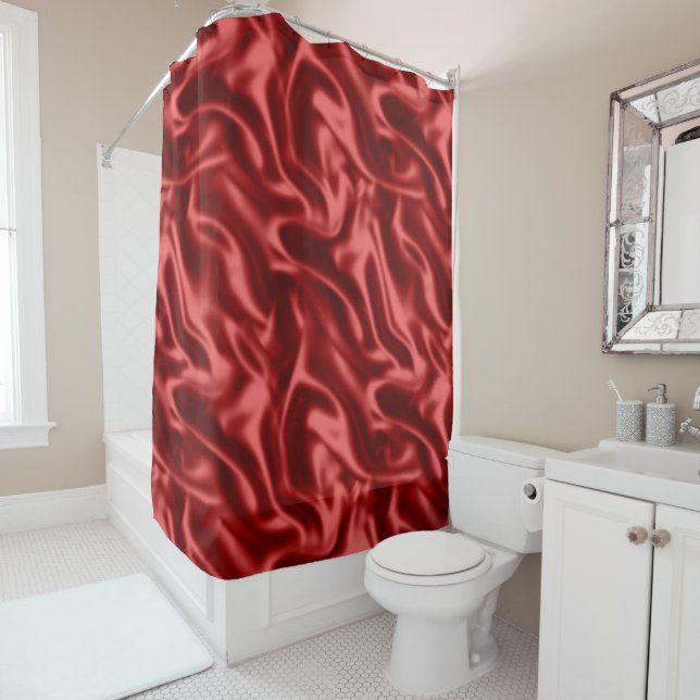 Passion Red Romantic Faux Satin  (In Situ)