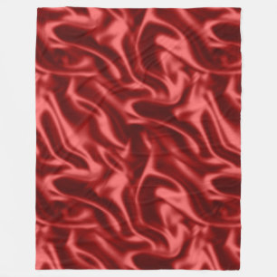 Passion Red Romantic Faux Satin  Fleece Blanket