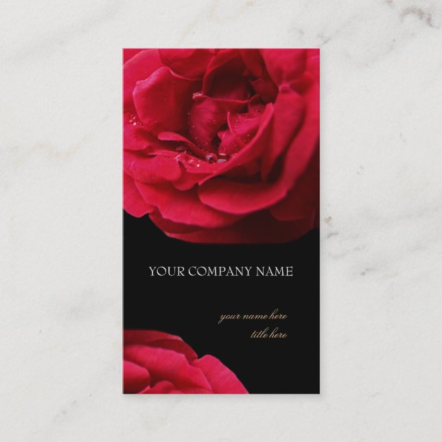 Passion Red Roses Business Card (Front)