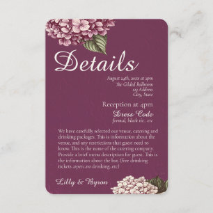 PASSION   Wedding Detail Invite