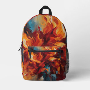 Passionate Flames Abstract Backpack