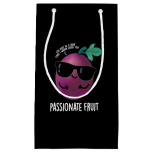 Passionate Fruit Funny Passion Fruit Pun Dark BG Small Gift Bag