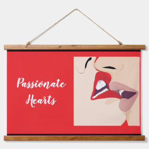 Passionate Hearts Hanging Tapestry