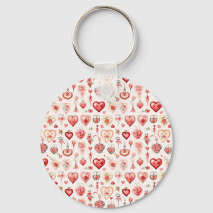 Passionate Palette: Valentine Embellishments Keychain