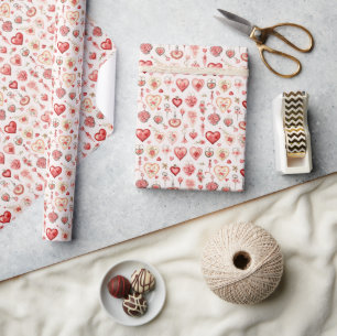 Passionate Palette: Valentine Embellishments  Wrapping Paper