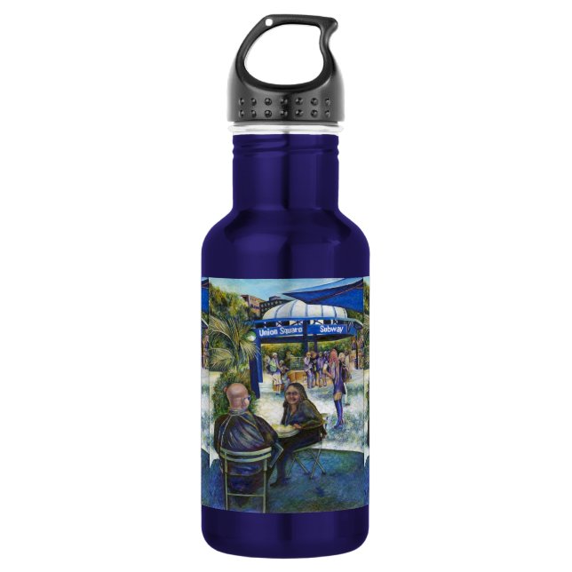 Passionate People Playing in the Park, NYC 532 Ml Water Bottle (Front)