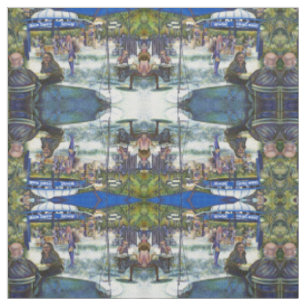 Passionate People Playing in the Park, NYC Fabric
