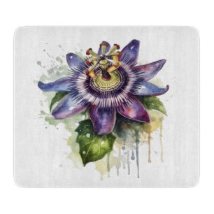 Passionate Purple Passion Flower Cutting Board
