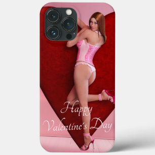 Passionate Valentine’s Day Girl in a Corset iPhone 13 Pro Max Case