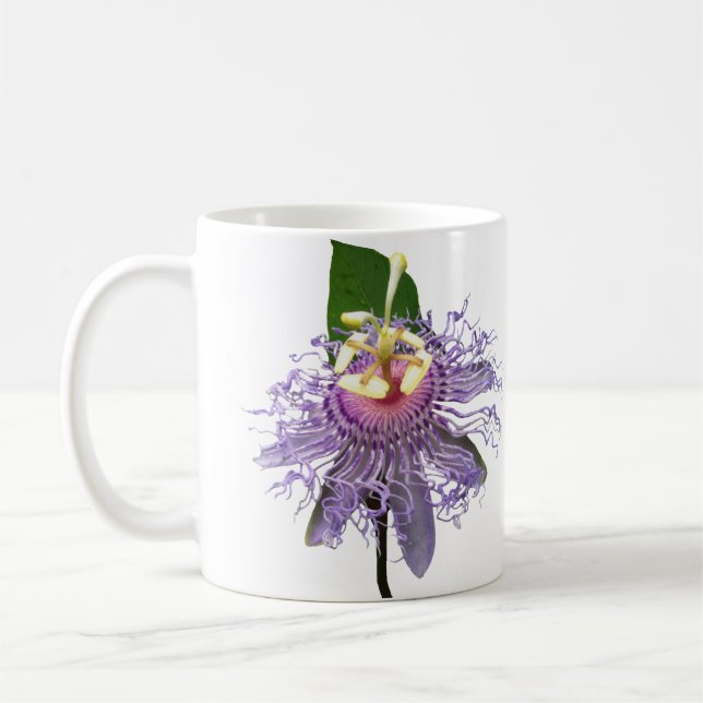 Passionflower - White Mug (Left)