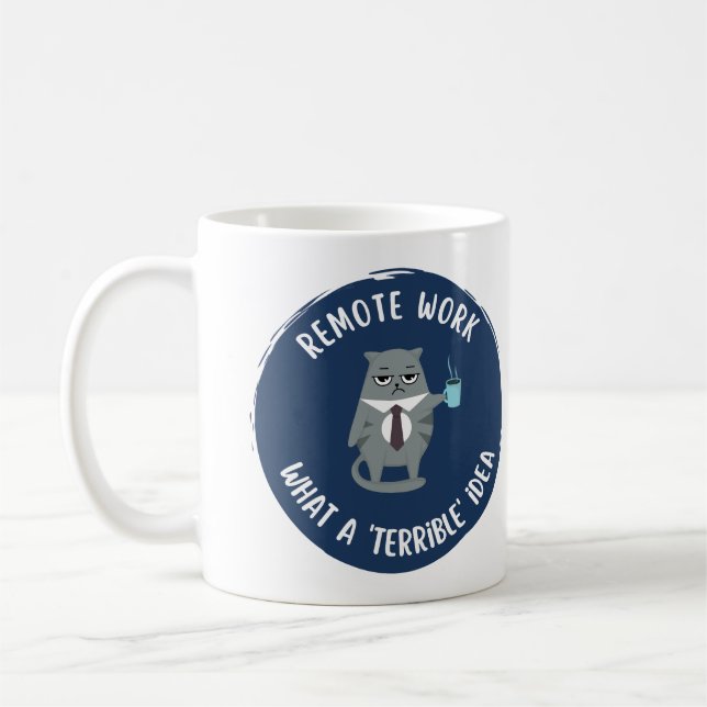 Passive Aggressive (Remote work) Coffee Mug (blue) (Left)