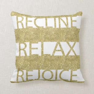 Passover 16/16"Gold Pillow "Recline Relax Rejoice"