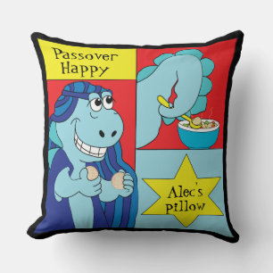Passover 20/20" Pillow Dinosaur Happy