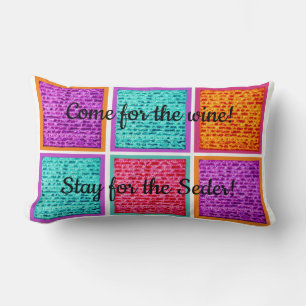 Passover 20 x 20 Colourful Matzah Lumbar Pillow