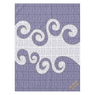Passover 52/70" Tablecloth "Passover Paisley Sea"