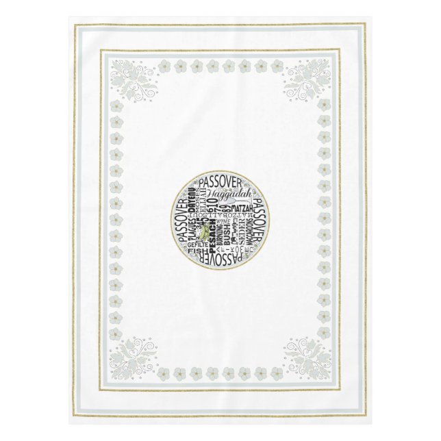 Passover 52/70" Tablecloth "Passover Seder Cloth" (Front)