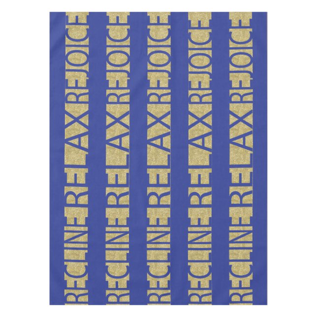 Passover 52/70" Tablecloth "RRR Blue/Gold" (Front)