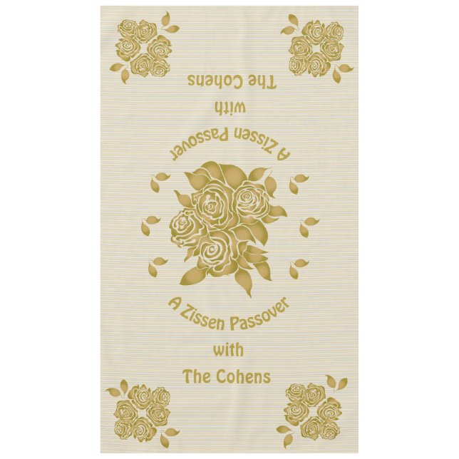 Passover 60/104" Tablecloth "Personalized Seder" (Front)