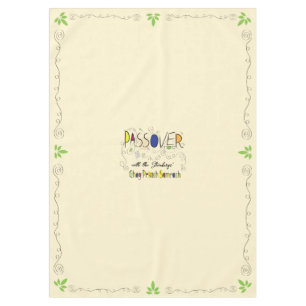 Passover 60/84" Tablecloth "Passover Chag Sameach"