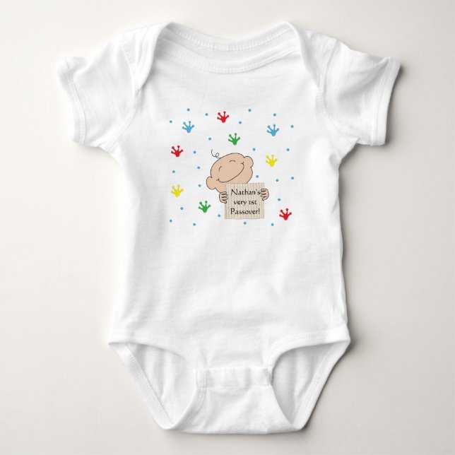 Passover Baby Bodysuit Customize "1st Passover" (Front)