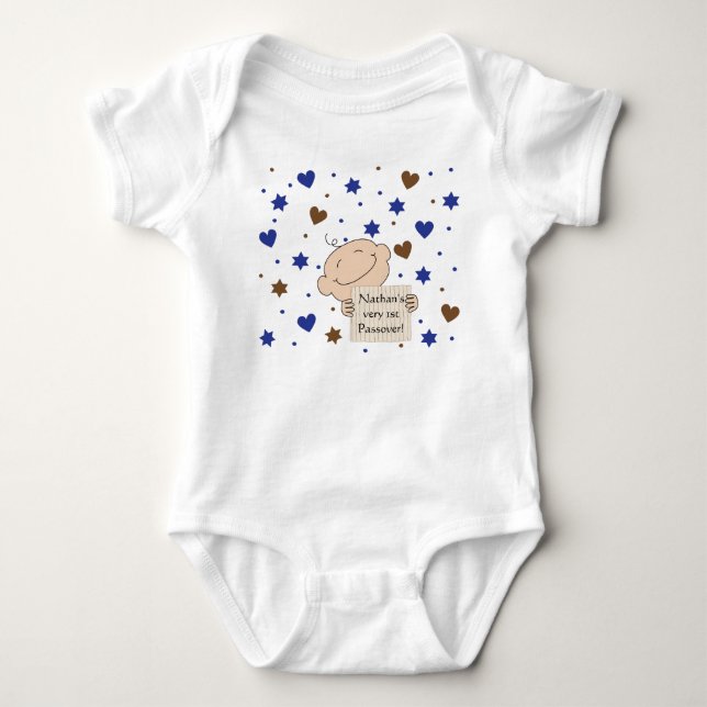 Passover Baby Bodysuit Customize "1st Passover" (Front)