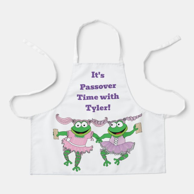 Passover Ballet Frogs Apron (Front)
