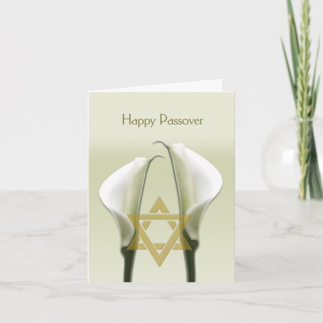 Passover Calla Lilies Card (Front)