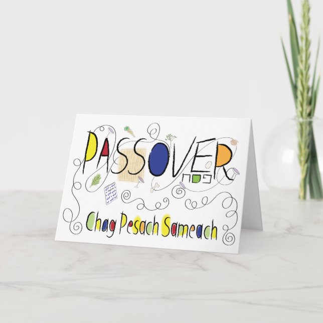 Passover Chag Sameach Seder Carte de voeux (Devant)
