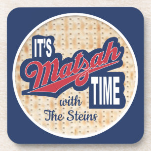 Passover Coasters "It's Matzah Time"